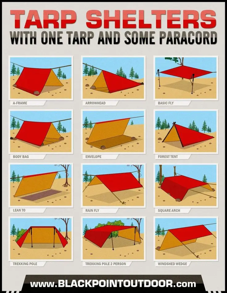 Shelter with tarp
